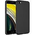 EasyAcc Case Compatible with iPhone SE 7/8/9 2022/2020, Black TPU Cover Phone Case Matte Finish Slim Profile Phone Compatible