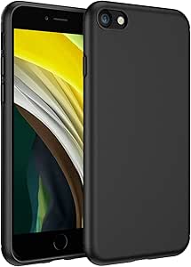EasyAcc Case Compatible with iPhone SE 7/8/9 2022/2020, Black TPU Cover Phone Case Matte Finish Slim Profile Phone Compatible with iPhone 7/8 / 9 / iPhone SE 2022,2020