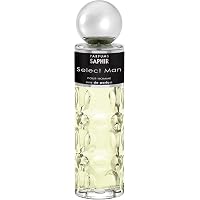PARFUMS SAPHIR Select Blue Man – Eau De Parfum Für Männer, 200 Ml, Frische Maritime Duftnote Mit Mandarine & Cardamomo