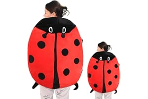 Argumub Big Bug Pillow poduszka do ubierania biedronki, śliczny chrząszcz, pluszowa poduszka, duży rozmiar, biedronka, 60 cm