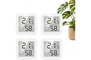 Inomhustermometer, miniLCD digital hygrometer inomhus, hög noggrannhet, komfortindikator med självhäftande stativ, för hem, sovrum, baby, kontor, kylskåp