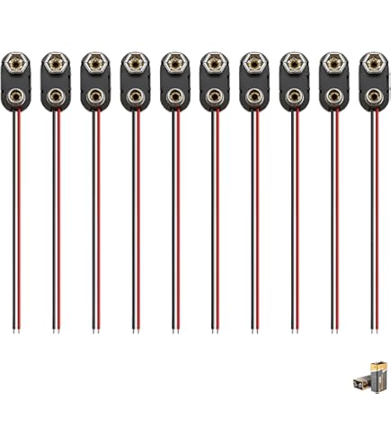 30 stuks 9 V batterijaansluiting, 9 V batterijhouder, I-type batterijaansluiting, 9 V batterijclip voor elektronische projecten en apparaten, hoogwaardige kunststof en metaal, eenvoudige installatie