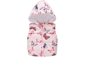 DCUTERQ Enfants Fille Garçon Gilets sans Manche Chaud Hiver Veste Manteaux à Capuche Cardigan Hooded Zip Vêtement