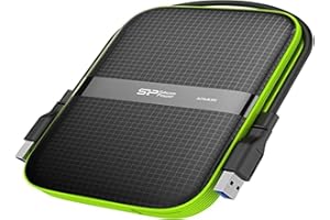 SP SILICON POWER Silicon Power 2 TB Zewnętrzny przenośny dysk twardy Rugged Armor A60 Shockproof Water-Resistant USB 3.0, Military Grade Mil-Std-810G & IPX4, Black (FBE-SU020TBPHDA60S3KFE)