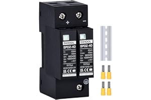 DIHOOL DC solare Protezione dalle sovratensioni PV, Tipo 2 40KA 1000V protezione del fulmine,Protezione contro le sovratensioni