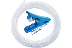 CESFONJER Tubo PVC, Tubo Transparente Flexible, 6mm (diámetro Interior) x 8mm (diámetro Exterior), Manguera Transparente, Con 1 cortador de tubos (4 Metros)