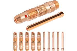 EATBALE TIG Welding Torch Accessories Kit Collet Body 10N31 & 10N32 (1/16" & 3/32") Collet 10N23 & 10N24 (1/16" & 3/32") Consumables Kit for TIG Welding Torch WP-17/18/26 (12Pcs)