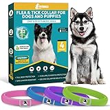YOTANGO Collare Antiparassitario per Cani, 4 Pezzi Naturale Collare Antipulci Cane, Collare Cane Antiparassitario, 32 Mesi di