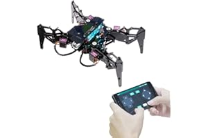 Adeept Quadruped Spider Robot Toy Kit for Raspberry Pi 4 3 Model B+ B STEM Crawling Robot OpenCV Tracking Self-stabilizing based on MPU6050 Gyro Sensor DarkPaw Bionic with PDF Tutorial