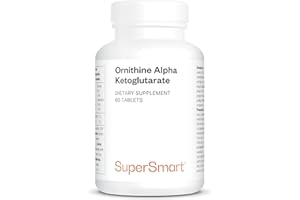 Ornitina alfa chetoglutarato (OKG) - Aumenta la produzione degli ormoni della crescita - Contribuisce alla sintesi proteica e all'aumento della massa muscolare - Vegano - SuperSmart