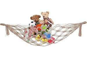 Lecerrot Jouets en rangement pour hamacs, jouets rangement, doudou, filet rangement, hamac mural, filet rangement, décoration, pour chambre à coucher