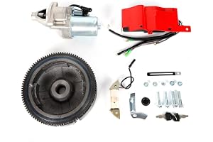 FunySF svänghjul elektrisk startsats för Honda GX390 13HP 11HP elstartmotor startkit med nyckelbrytare motor och generator