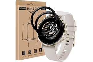 Carantee 2 Stück Schutzfolie für Panzerglas für Garmin Venu 3s, Ultra-Klar Ohne Luftblasen Präziser Ausschnitt Venu 3s Displayschutzfolie, Hohe Empfindlichkeit Full Screen Dauerhaft Schutzglas
