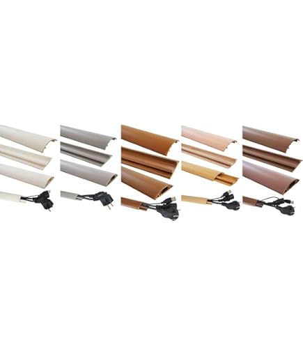 Kabelkanal Selbstklebend 19,1x11 Mm (Außenmaß), 1 M Länge, Aus PVC, Farbe Dunkelbraun Meliert – Für Saubere Kabelverlegung