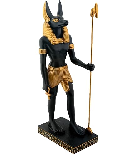Design Toscano Rameses I Wall Frieze - Between Horus And Anubis, Faux Ebony & Gold Finish, 10x11 Inches