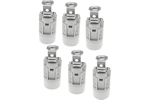 TWDRTDD Portalampada E14 in termoplastica, utilizzabile con portalampade candela, con attacco E14 Edison piccolo, colore nero, altezza 52 mm, con fissaggio posteriore filettato con foro M10