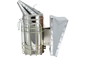 SYAYA En Acier Inoxydable Ruche Fumoir Avec Bouclier Chaleur Équipement Apiculture Équipement Couleur One.