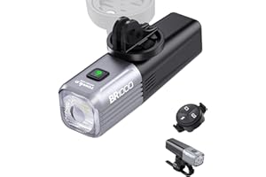 TOWILD Luz Bicicleta con Control Remoto Inalámbrico,Luces Bicicleta 1000 lúmenes 115 g Luz Bicicleta Delantera Liviano Batería Reemplazable y Recargable Incorporada 3500 mAh,Admite Instalación Inversa