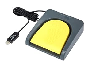 docooler Pedale Interruttore a Singolo Pcsensor con Presa USB, per Combinazioni tastiere Personalizzate, Grigio e Giallo