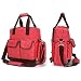 Giwox Maternity Bag 4 Ways in 1 Baby Large Nappy Changing Bags, Dot Stylish Diaper bags Large Capacity Pram Bags for Mums Dads ( Red)