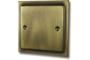 G&H Brassware TAB31 Victorian Antique Brass Single Black Plate