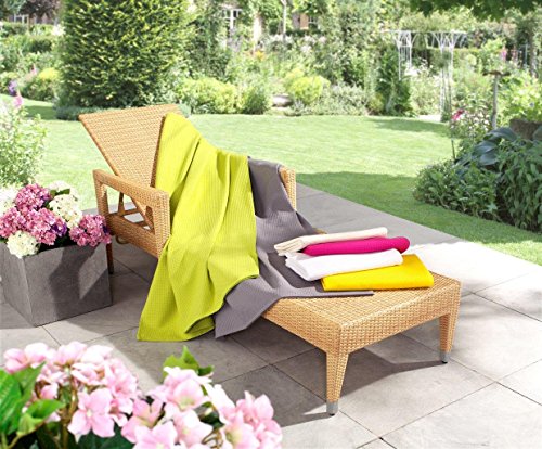 Wohnwohl Sommer Waffel Decke I Tagesdecke I Kuscheldecke I Wohndecke I Farbe Grün I ca. 150 x 200 cm I Ökotex Zertifziert - 3