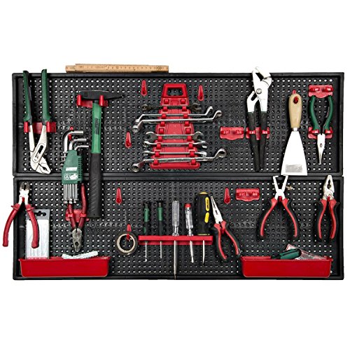Werkzeugwand Halter rot Werkstatthalter Werkstattwand Werkzeuge aufhängen Modul - 3