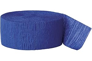 Unique Party Supplies 6345 Krepp-Papier Party-Papierschlange - 24 m - Königsblau