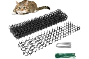 JOKAPY Lote de 6 alfombras anti gatos con puntas, 49*14 cm pica anti gato repelente alfombra repelente de gatos potente para exterior alfombra anti perro con espina, alfombra disuasiva para gatos barrera