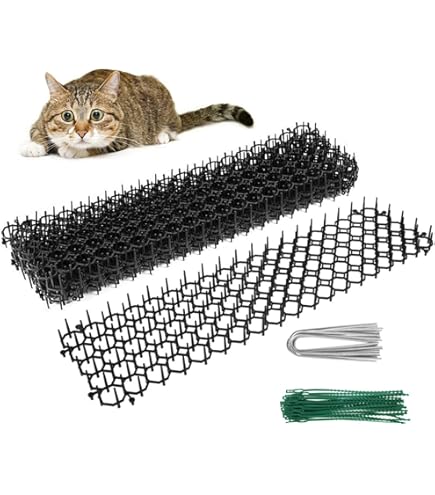 Tapis Dissuasif Chat Tapis Dissuasif Pour Chats LiJuanWang - 6 Pièces 20x15cm - Pointes Plastique - Protection Jardin Et Intérieur Pic Anti Chat