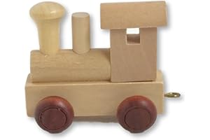 FUN WORLD TOYS Holz namenszug | Buchstabenzug holzzug | Holz buchstabenzug namenszug für den Namen der Kinder (Buchstabenzug Lokomotive)
