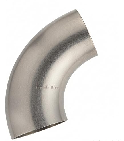 RCCT Tubo di scarico ad arco in acciaio inox 45 gradi – 1,75 pollici Tubo di scarico ad arco 45mm SS304 con mandrino – Tubo saldato lucidato – Gomito curvo con mandrino