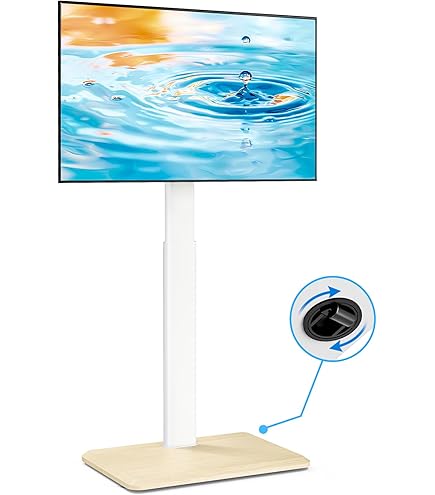 FITUEYES Carrello Porta TV Con Ruote Per 32-75 Pollici | Supporto Da Pavimento Girevole, Altezza Regolabile, VESA 600x400, Portata 40kg - Foto 10