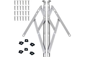 TANGHSE Universal Window Hinge Kit - Pair of 12 inch Stainless Steel Window Stay Double Glazing Friction Stay PVC 13mm 17mm Stack uPVC Window Friction Stay Hinges Top Hung/Side Hung
