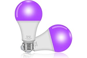 Eleganted Bombilla Ultravioleta 9W 395-405nm, Bombilla UV E27 de luz negra para iluminación UV, Halloween, Fiestas, Disco, Póster, Body art
