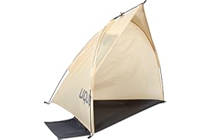 ‎UQUIP Uquip Strandmuschel Shelly I UPF 50+ Strandzelt zum Schutz vor Sonne, Wind & Regen I tragbares Beach Zelt I ideal für Strand, Camping & Picknick