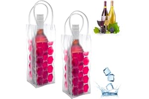 COLDCHILL Eisweintasche, Weinkühler, Weinkühler, Weinkühlschrank, Weinkühlschrank, Weinflaschenkühler Kühler für Rot-Weiß-Champagner oder Sekt 2 (Pink Wine Bag)