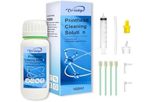‎ORITDGE Oritdge DTF Druckkopf Druckkopfreiniger 100ml für DTF & DTG Druckkopf Düsenreiniger kompatibel mit Druckerreinigungset Epson XP15000 ET8550 L1800 XP600 Tintenstrahldrucker