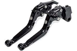 MTCRIGHTER Leva del freno pieghevole retrattile Leva della frizione per Honda CB500X CB500F CBR500R 2022-2024 2025, Realizzato in lega di alluminio CNC (Black)