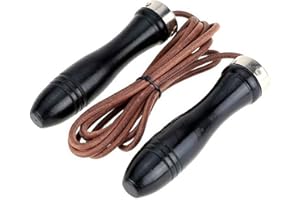 Sportech Italia - Corda per Saltare Professionale in Pelle per Uomo e Donna, Jump Rope Fitness per chi fa Ginnastica e Palestra, Allenamento per Boxe, Crossfit, Kick Boxing, Muay Thay, Calisthenics