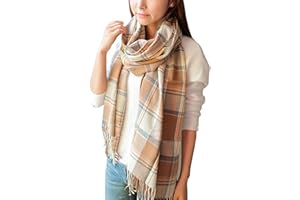 YUSON GIRL Sciarpa Donna Inverno, donna inverno scialle maglione cappotto Girl grandi Tartan Wrap Maglia Scialle Inverno Donna, Poncho Donna Invernale Stola Pashmina per Donna