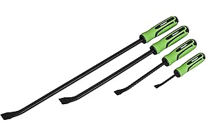 Siegen by Sealey 4pc Heavy-Duty Angled Pry Bar Set with Hammer Cap - S01138