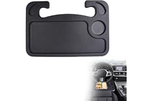RAKIUTY Supporto Portatile da Tavolo Auto,Vassoio del Tavolo da Auto e Supporto,Tavolo da Scrivania Portatile per Volante per Auto,Auto Volante Scrivania Supporto,Nero Tavolo da Pranzo per Volante Auto