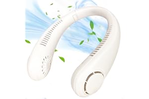 AKOFIC Nacken Ventilator, Persönliche USB Wiederaufladbarer Ventilator, Tragbarer Nackenventilator mit 3 Geschwindigkeiten 360°Einstellbarer, Halsventilator Handfreier Hals Blattloser Ventilator für Reisen