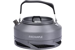 Fire-Maple 0,7L Ultraléger Portable Aluminium Bouilloire de Camping pour Pique-nique Théière Cafetière Trekking Noir