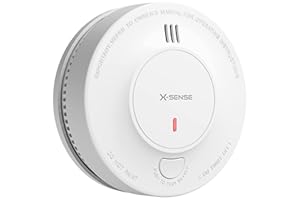 X-Sense Verbesserter Rauchmelder 10 Jahre Batterie, Feuermelder mit fotoelektrischem Sensor, EN14604 geprüfte Brandmelder, SD2J0AX, 1er Set