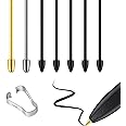 Rumbalton Replacement Metal & Felt Tips/Nibs for Galaxy Tab S10+/S10 Ultra/S9/S9FE+/S9 Ultra/S8+/S8 Ultra/S7/S7 FE/S6/S6 Lite/S22/S23/S24 Ultra S Pen Nibs + Clip (2+5pcs Set)