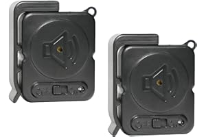 Mengshen Allarme maniglia 2 Pack, 120dB sensore di vibrazione rilevamento porta finestra aperta allarme antifurto protezione fai da te per la casa sicurezza viaggi hotel (nero)