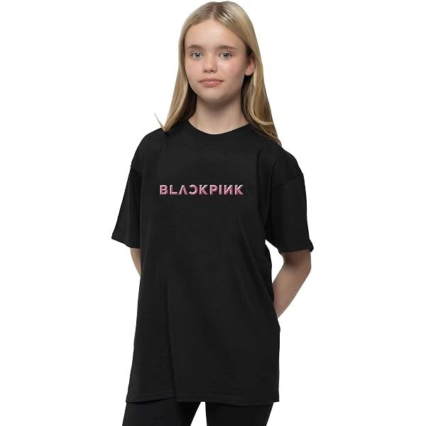 Rock Off Blackpink Maglietta Unisex 'Love Sick' - Colore Nero, Taglia Large - Stampa Retro, Girocollo, Maniche Corte