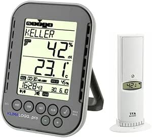 Profi-Klimalogger Klimalogg Pro TFA 30.3039 inkl. Funksender 30.3180 (anthrazit)